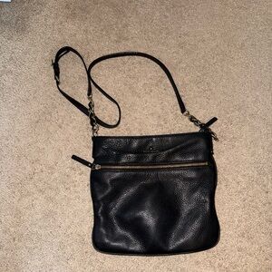 Black Leather Crossbody Bag
